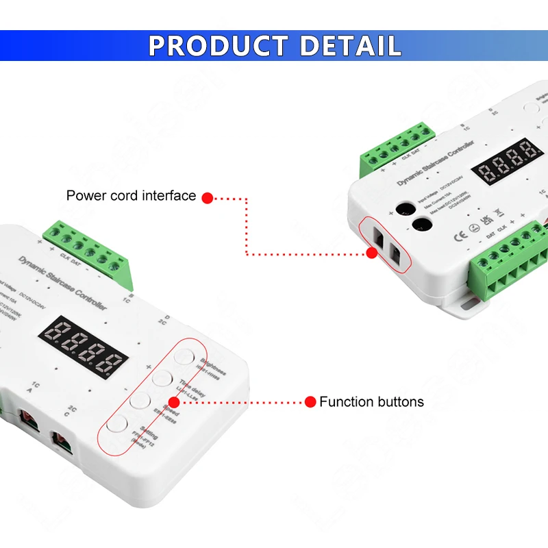 10A 240W czujnik ruchu PIR schodek pojedynczy kolor LED COB listwa oświetleniowa Smart sterownik ściemniacza DC 12V 24V bez okablowania/lutowania