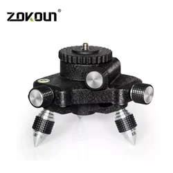 ZOKOUN Professional Lines Laser Level with 360 Rotation Metal Base Interface Fine Adjustment Tripod Stand For Laser Level