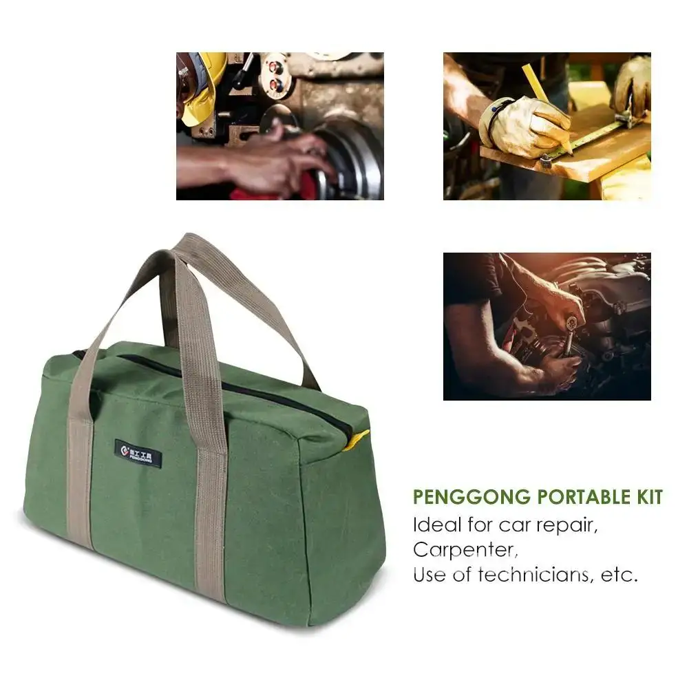 Canvas Thick Durable Pouch Tool Bags Storage Organizer Case Instrument Portable For Electrical Tool Tote Bag Multifunction Case