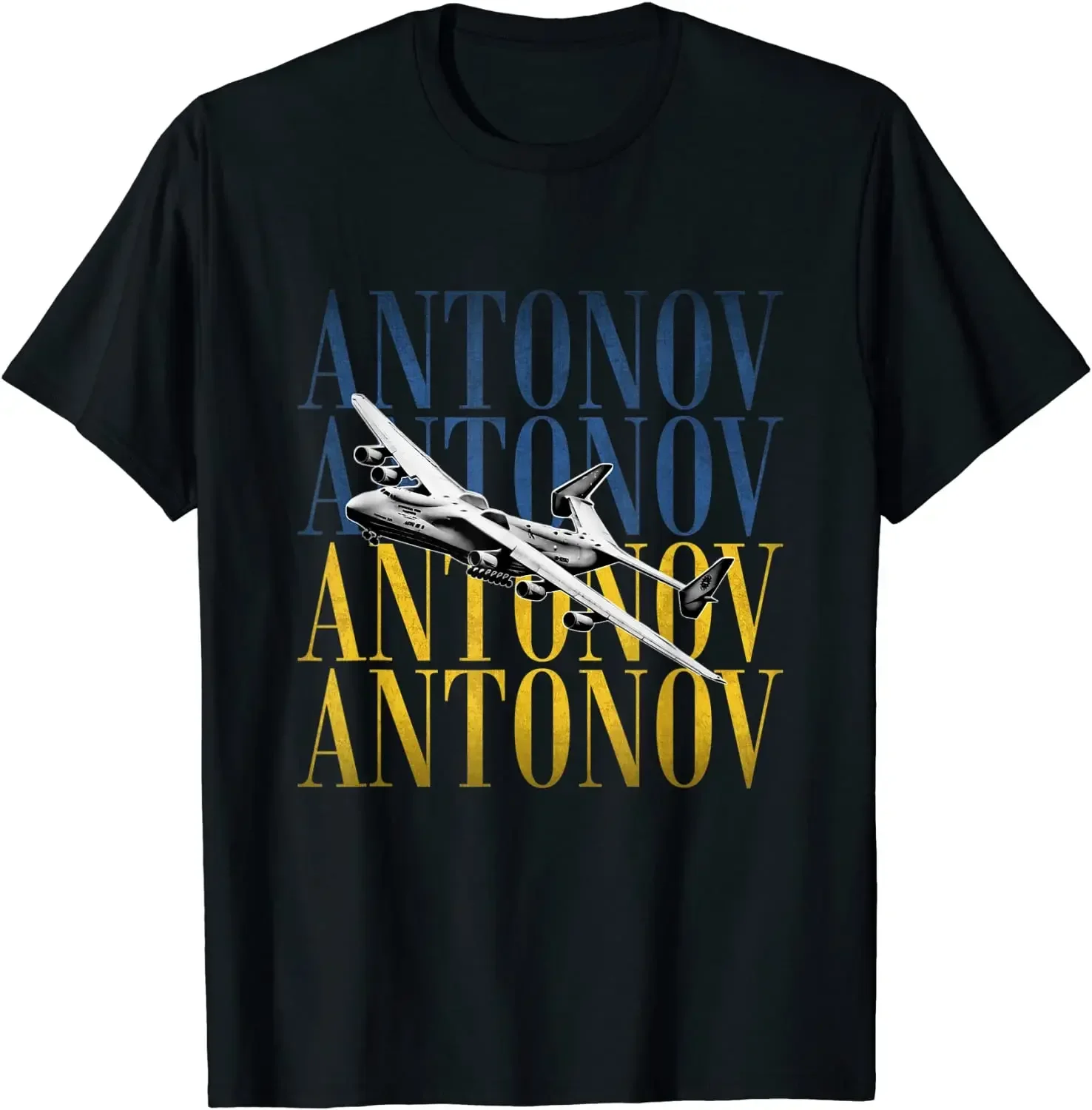 Antonov AN-225 MRIYA Freight Plane Cargo Aircraft T-Shirt 100% Cotton O-Neck Summer Short Sleeve Casual Mens T-shirt Size S-3XL