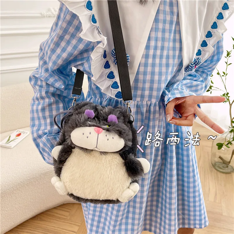 Borsa per bambole gatto lucifero Kawaii Disney cenerentola Cute Girls borsa a tracolla monospalla custodia cosmetica borsa portatile per cartoni