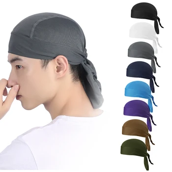 Cappello da ciclismo sotto il casco Berretto da ciclismo puro ad asciugatura rapida Sciarpa da uomo estiva da corsa Equitazione Bandana Foulard Ciclismo Berretto da pirata