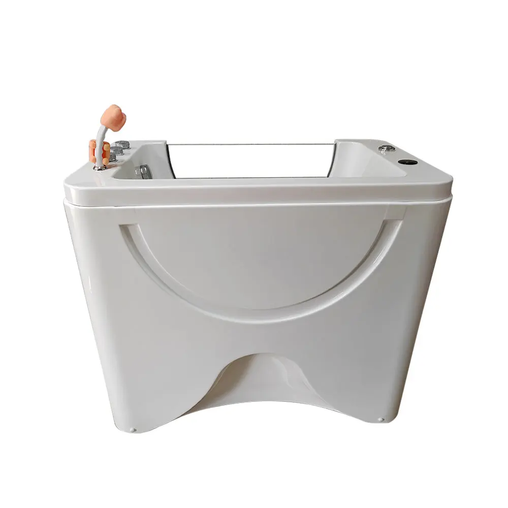 Modern Design Pet Dog Jacuzzier Freestanding Massage Pet Bathtub Wash Grooming LED Pet Spa Bathtub