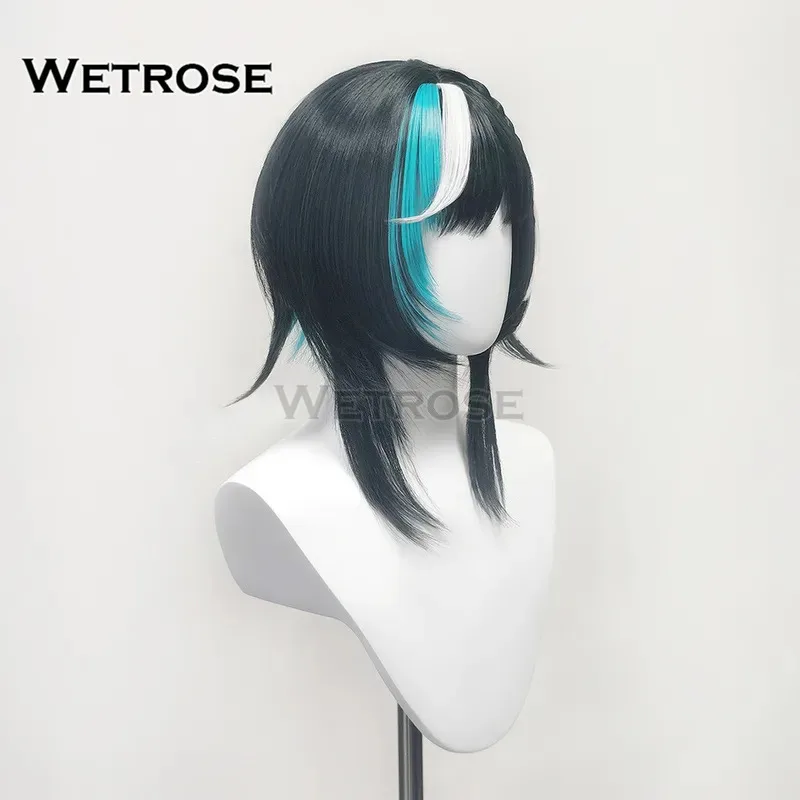 asdh8@[Wetrose] Disponibile Hololive FLOW GLOW Rindo Chihaya Parrucca Cosplay Halloween XmasCOSda@