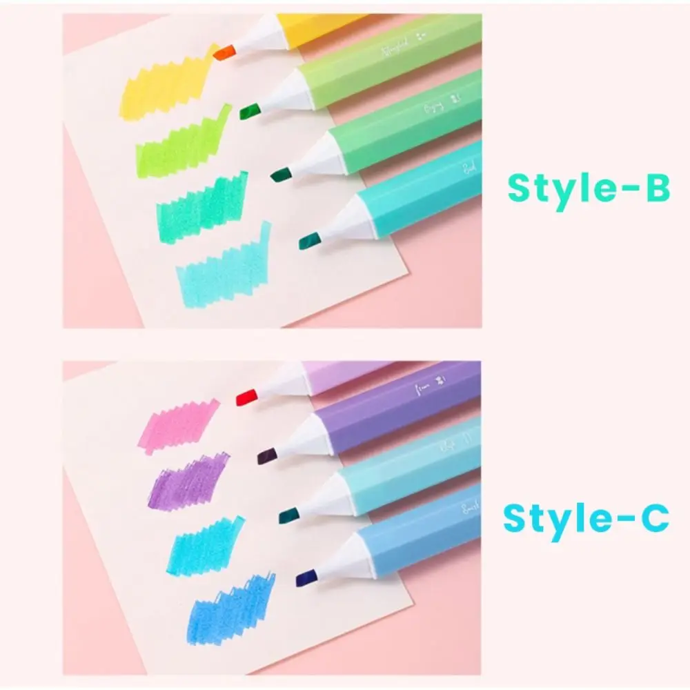 Evidenziatore a colori dopamina Punta obliqua Pennarello artistico a testa morbida Protezione per gli occhi Pittura Penna a colori per pittura con graffiti