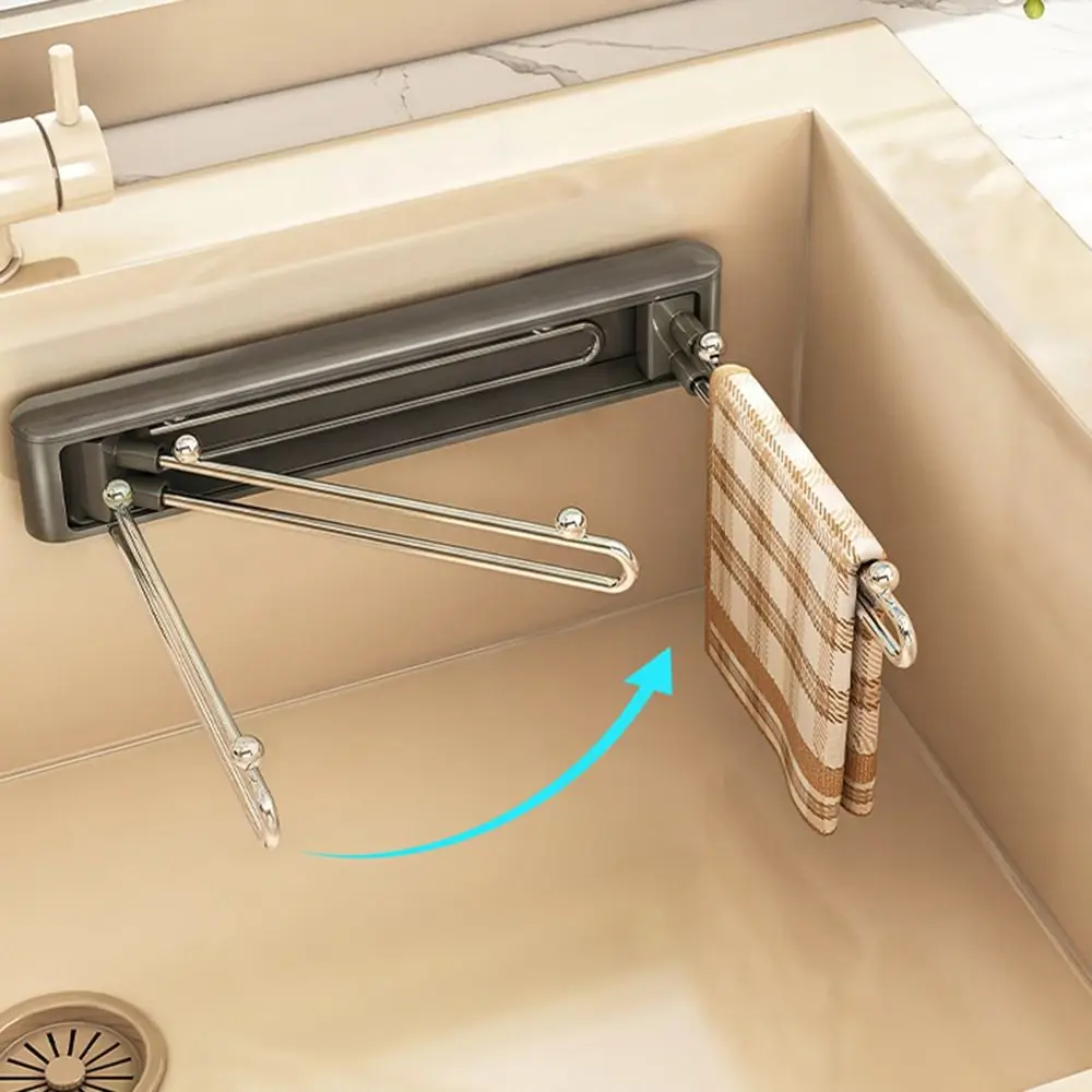 Foldable Kitchen Sink Filter Rack Mesh Filter Bag Self-adhesive Corner Sink Strainer Easy Installation Non-slip