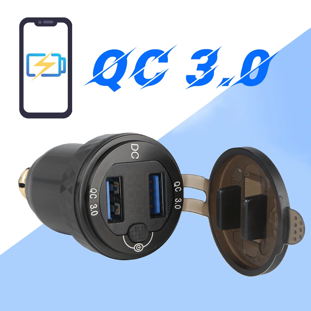 Chargeur USB 12V Quick 3.0 DIN Hella, adaptateur d'affichage LED pour BMW F800GS ADV F850GS S1000Poly G650GS Runder GS Kunow R