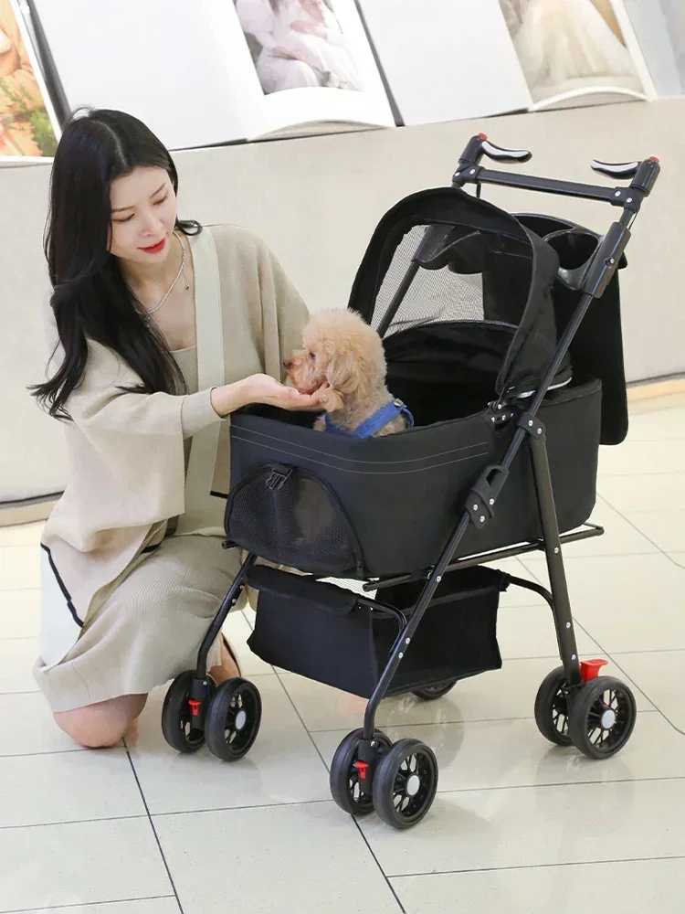 Pet cart dog cat clearance large dog small dog out pet cart outdoor travel light foldable