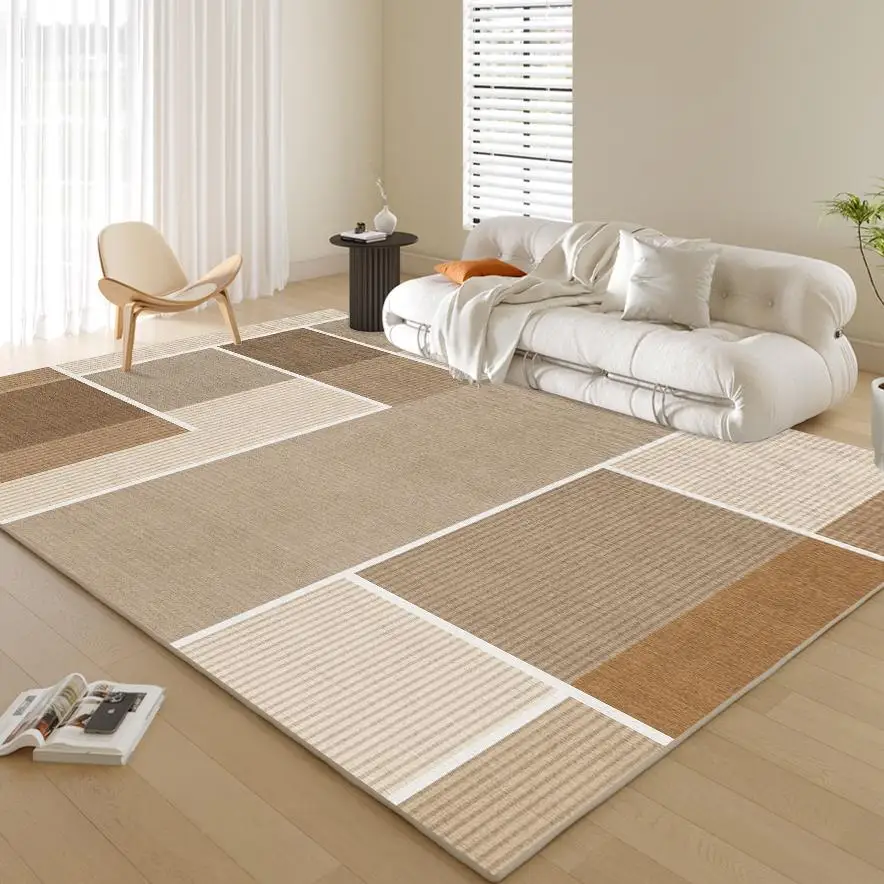 VIKAMA Wabi-Sabi Style Living Room Rug, Soft, Non-Slip, Easy-to-Clean Mat for Bedroom, Study, Large Area Carpet, Home Decoration