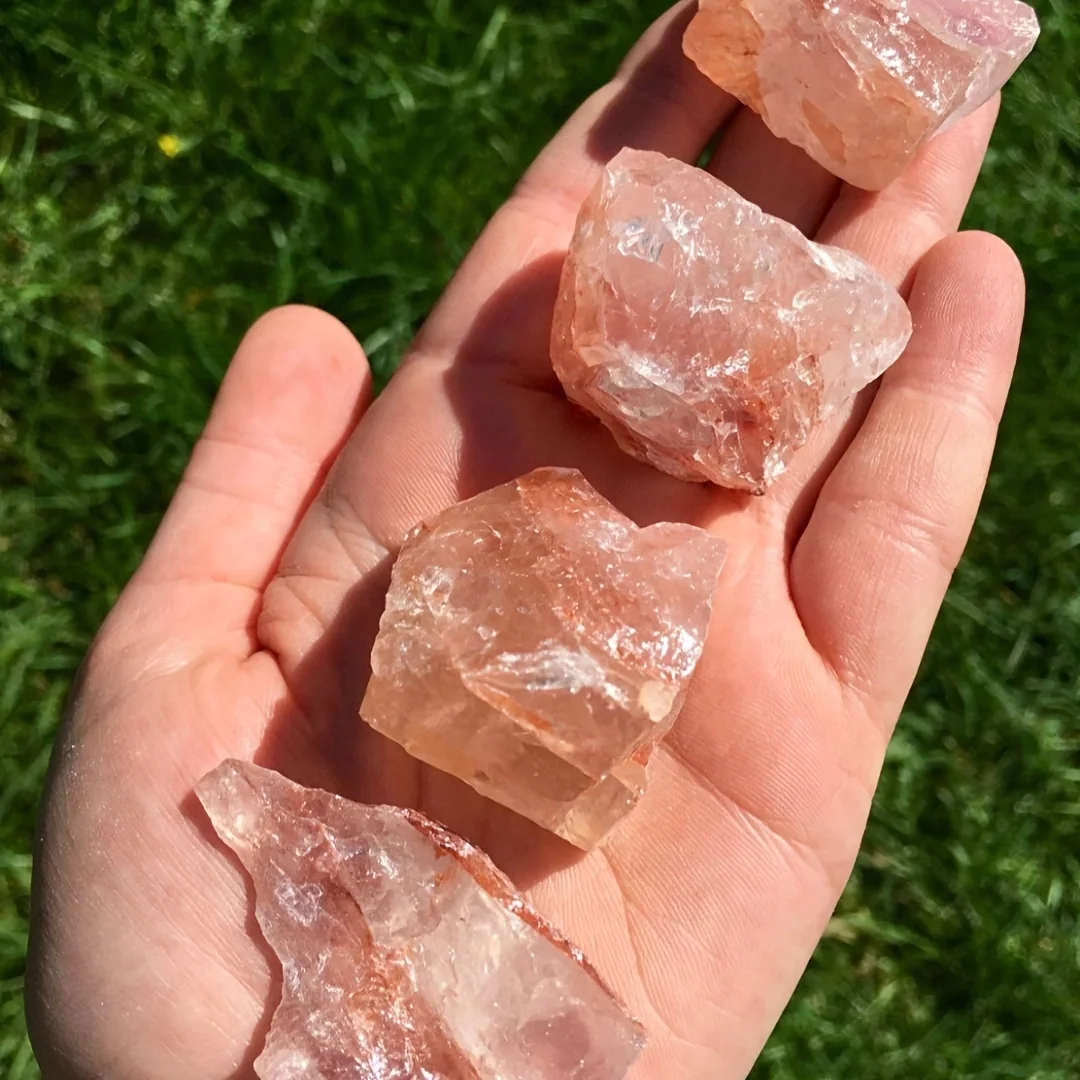 Natural Hematoid Quartz Rough Stone Raw Crystal Mineral Specimen For Collection Home Decoration DIY Jewelry Making