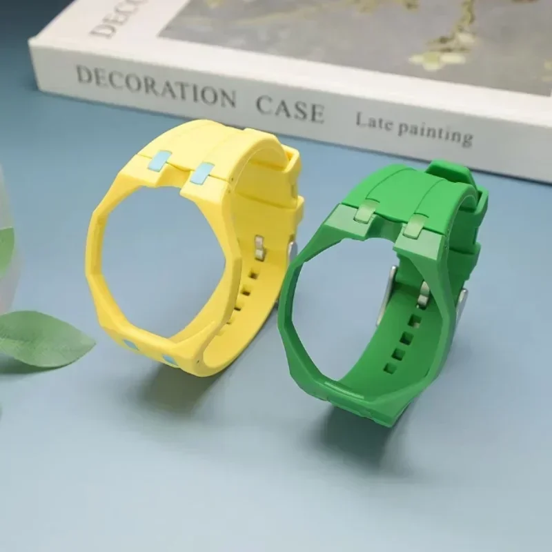2 in 1 Silicone Strap+PC Case for swatch- X AP Royal Pop Pocket Watch Modification The Integrated Comfortable Watchband Replace