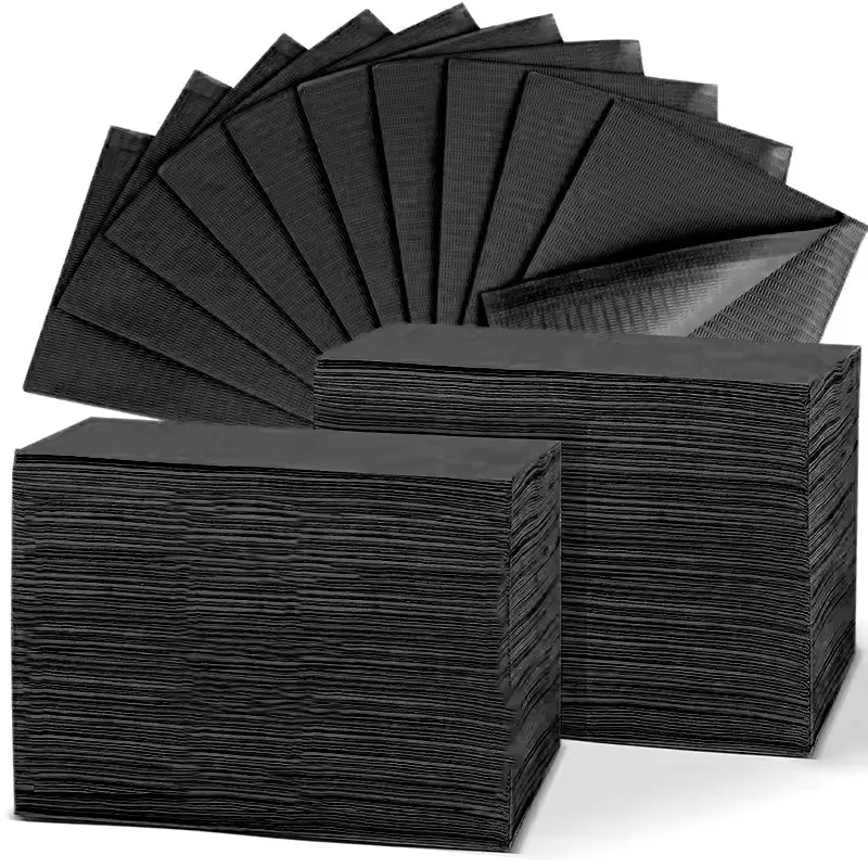 

25PCS Black Disposable Waterproof Tattoo Tablecloth Nail Pad Tattoo Clean Tablecloth Cleaning Table Mat Accessories