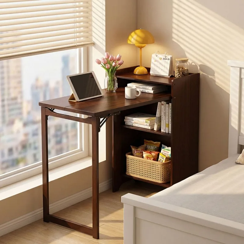 Household simple folding table small apartment children's folding desk writing table against the wallremovablebedroom studytable