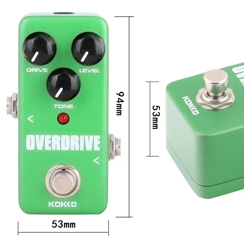 KOKKO Mini Overdrive Guitar Effect Pedal – Tube-Like Warm Overdrive Effect for Electric Guitar & Bass True Bypass,