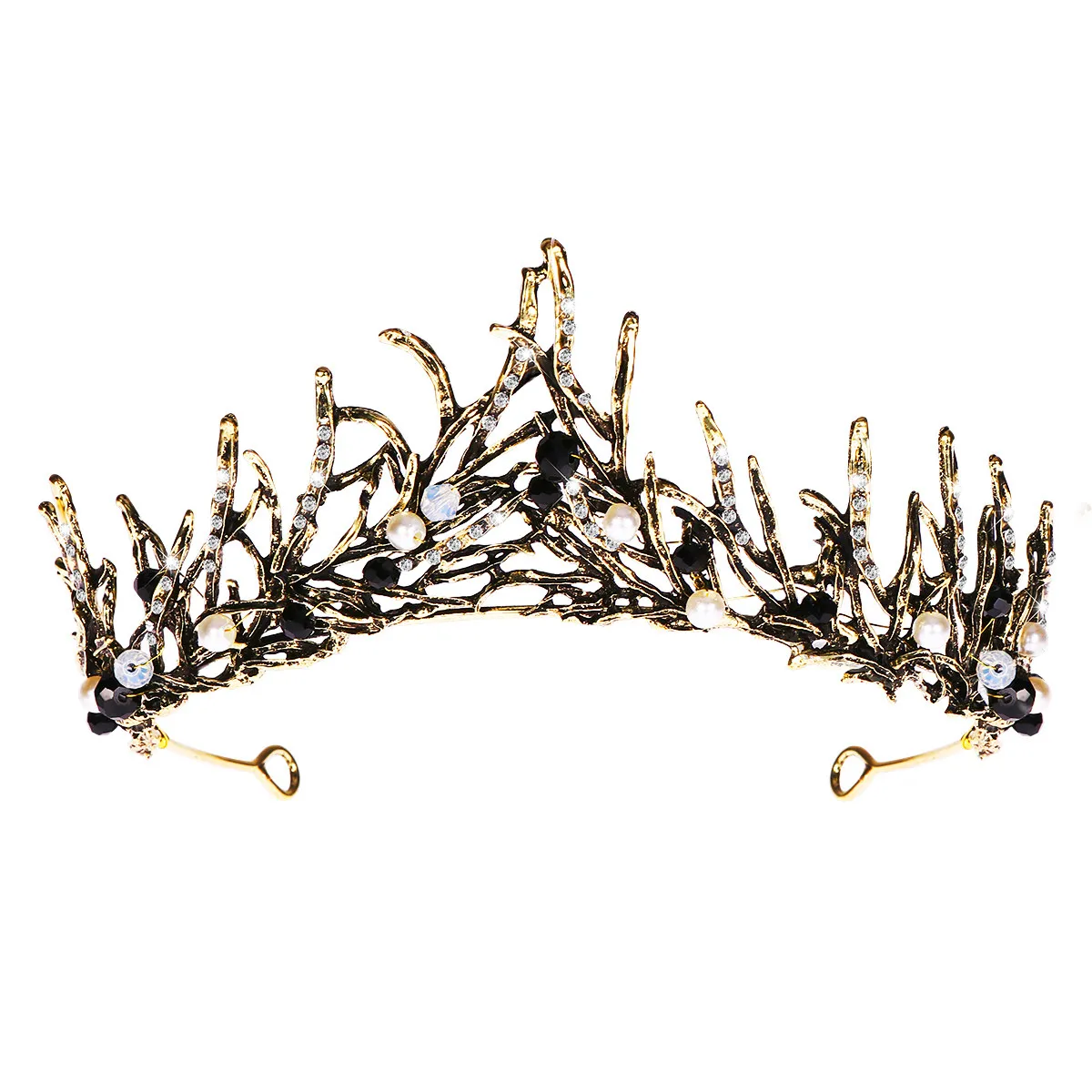 

Pearl Crown Hairband Baroque Bridal Headwear Elegant Wedding Party Prom Hair Accessories Bride Hair Accessories