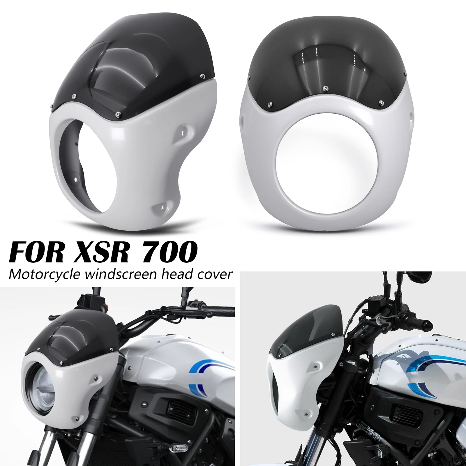 

Motorcycle windshield Windscreens For YAMAHA XSR700 XSR 700 2022-2026 Front Headlight Fairing Retro Wind Screen Cover