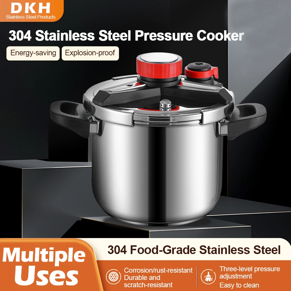 

Fenghui 9-Size 304 Stainless Pressure Cooker for Home Use CE Certified Explosion-Proof Compatible with Gas & Induction Cooktops
