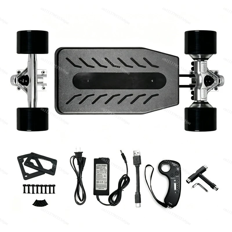 4 Wheel Electric Skateboard Kit Single Dual Drive Motor ESC Remote Controller Full Set Accessories