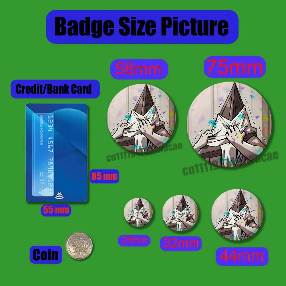 For Silent Hill Heather Mason Badge Cover DIY Pin Insignia Emblem Button Round Gift Cosplay Laser Film Case