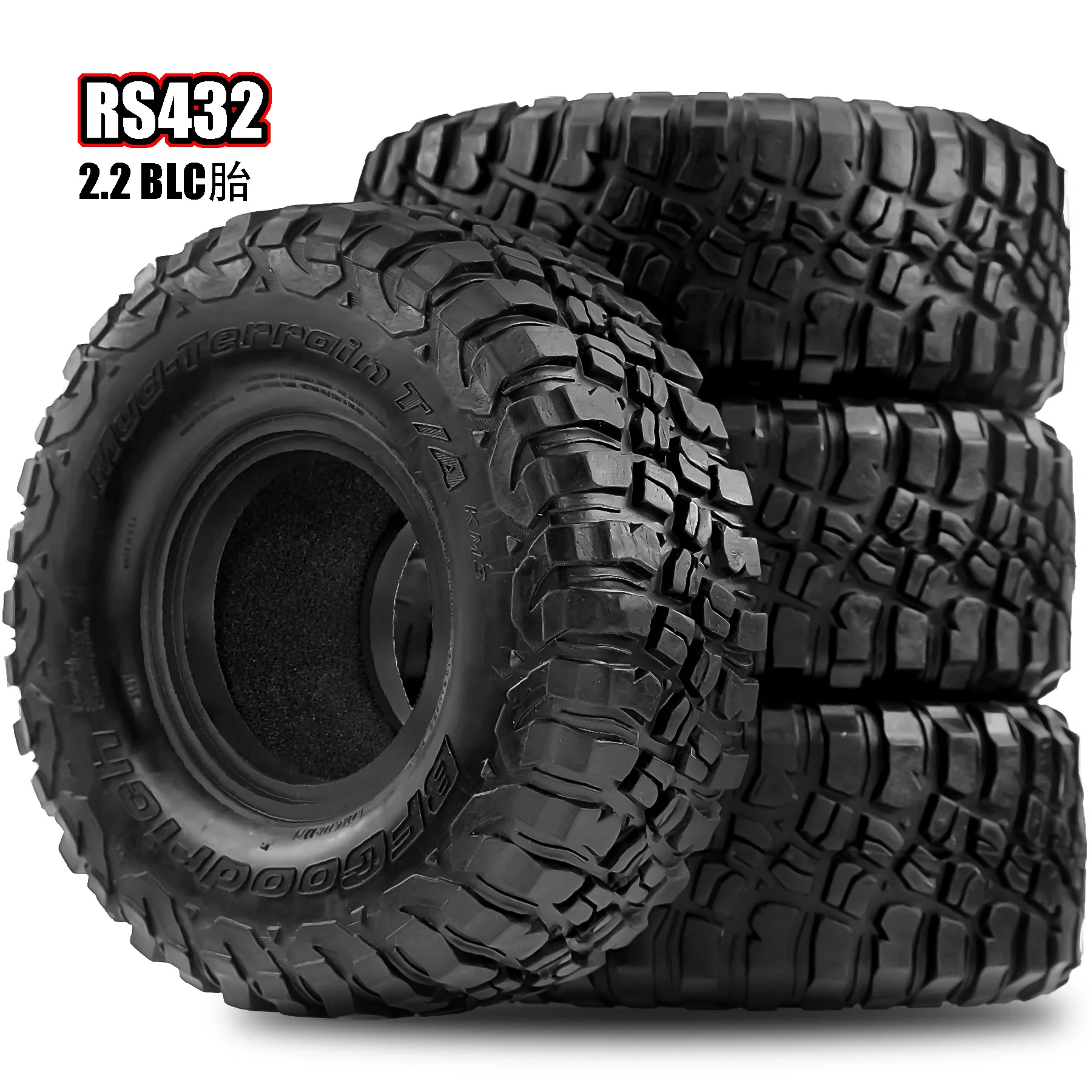 

RED SPIDER 4Pcs 2.2 Crawler Rubber Tire OD 4.77mm for Axial SCX10 90047 D90 TF2 Tamiya CC01 Traxxas TRX4 1/10 RC Rock Crawler