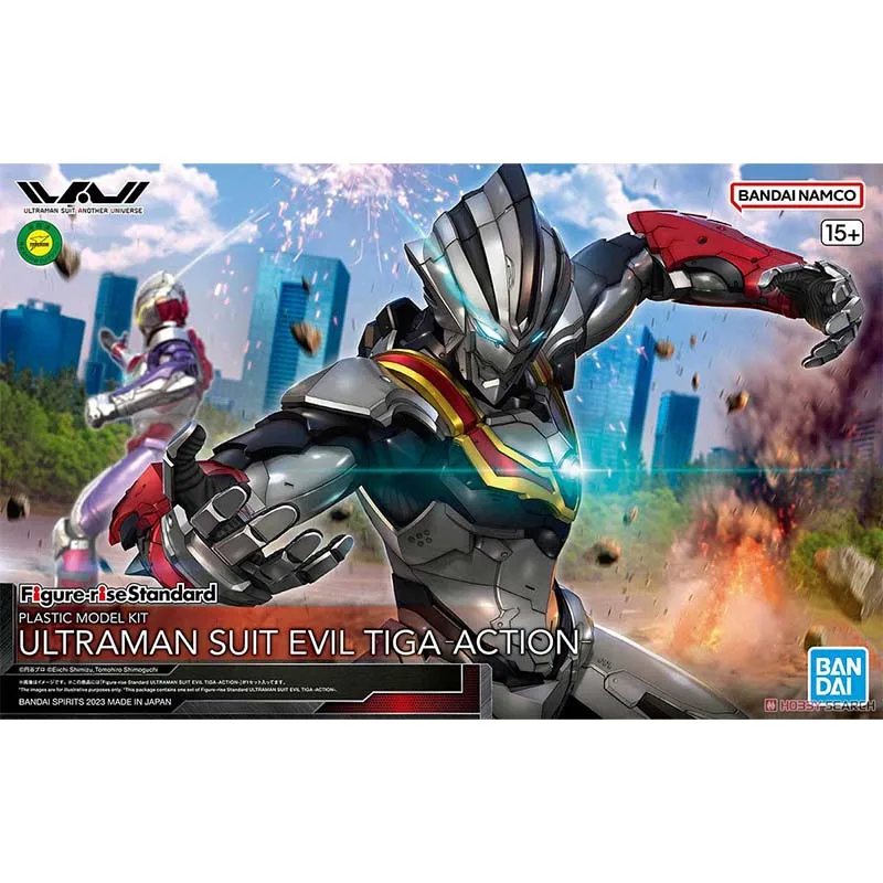 Bandai Figure Ultraman Anime Figures FRS Evil Tiga Action Collection Model Anime Action Figure Toys For Boys Children's Gifts