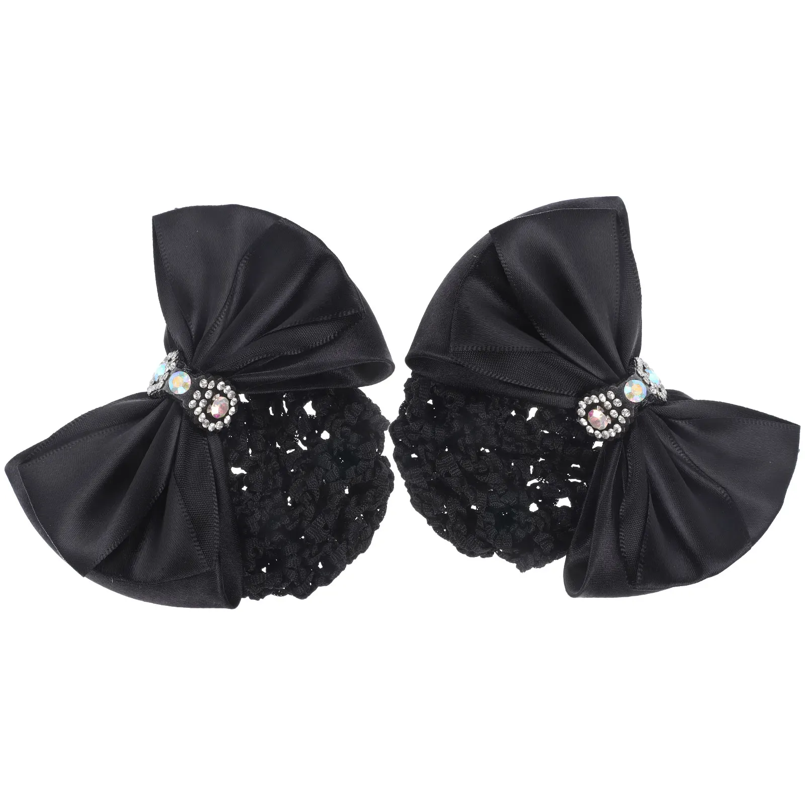 

2pcs Covers Bowknot Hairnets For Women Lightweight Bun Net Nurse Stewardess Bank Workers Accessories Ballet Hair Net Hairnets