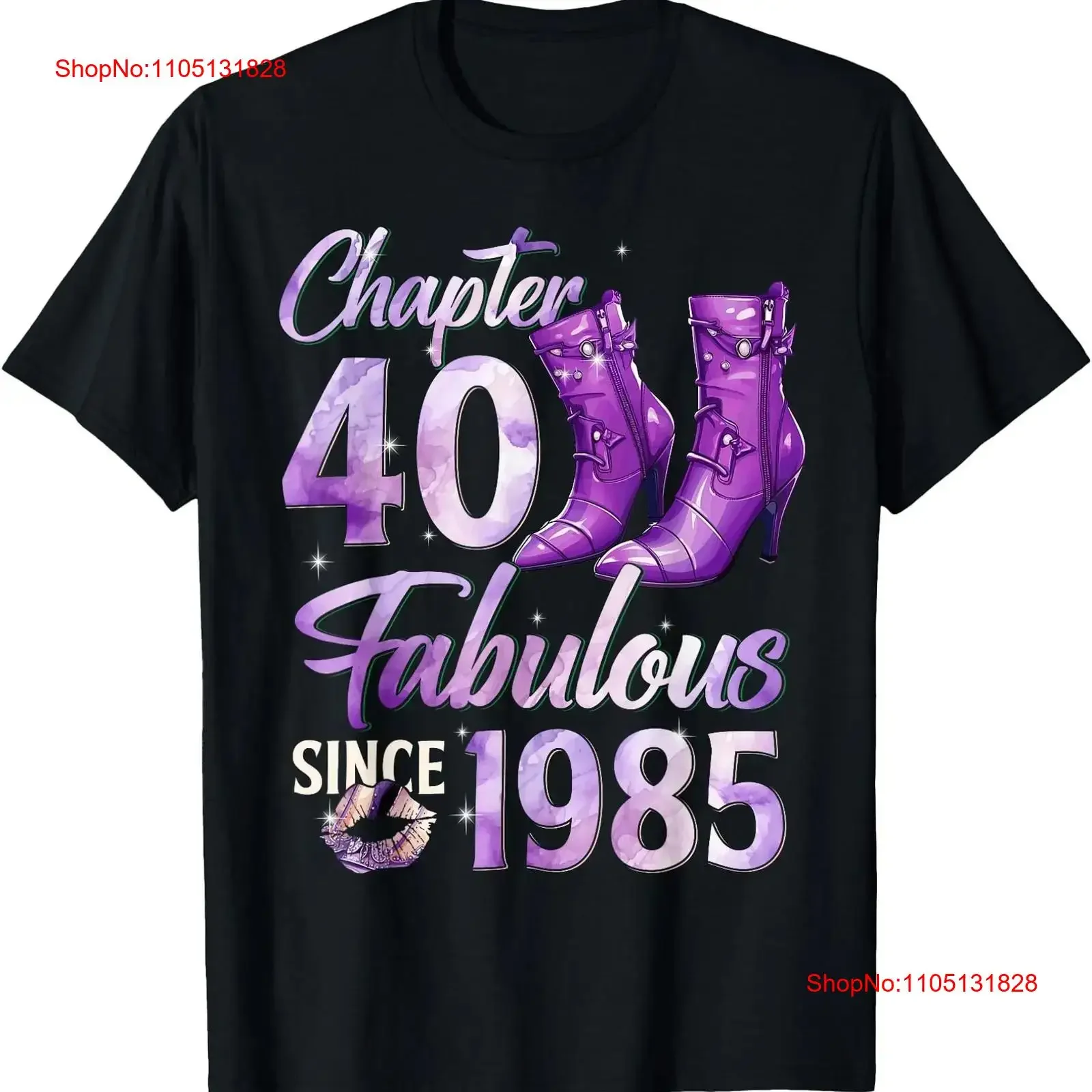 الفصل 40 رائع EST 1985 40th الأزهار عيد ميلاد الملكة تي شيرت خمر غسلها لينة أنيقة قليلا تنوعا الرسم عادية