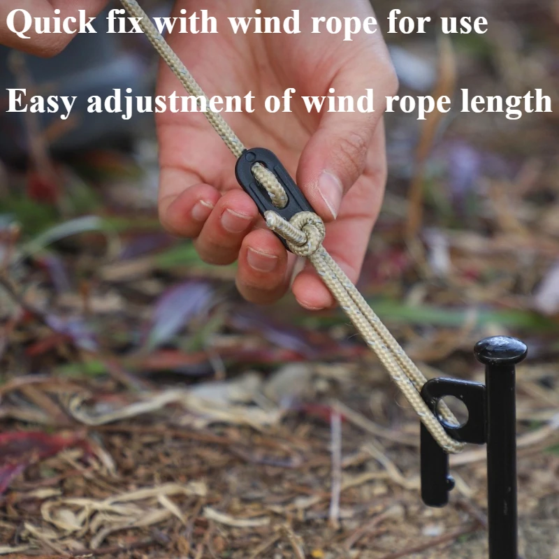 10pcs/set Outdoor mountaineering camping tent windproof rope adjustment buckle plastic anti-skid buckle pull rope buckle
