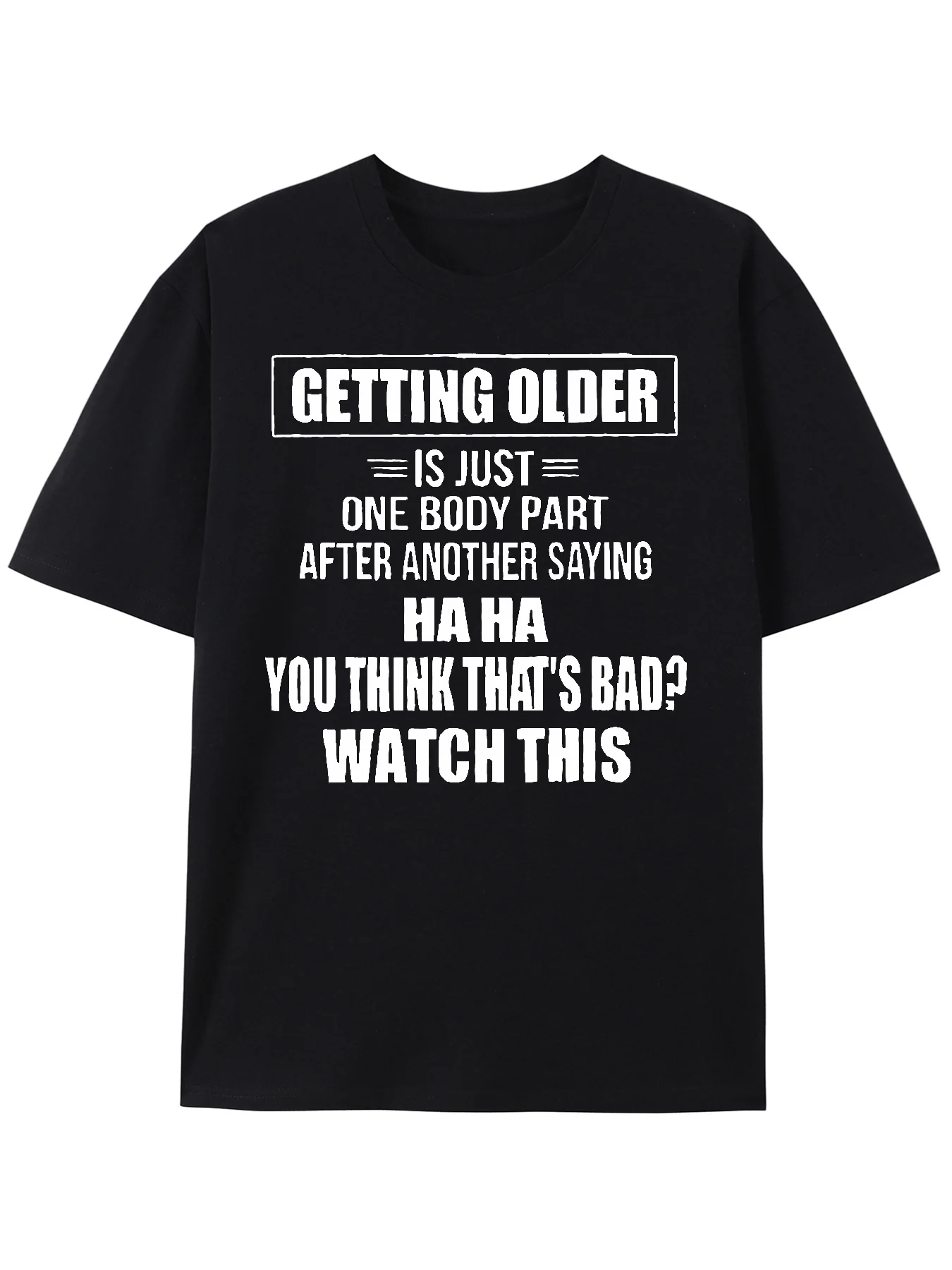 Kaos Pria Serbaguna Sepanjang Musim: Tahan Lama, Kenyamanan Melar dengan Cetakan Humor yang Menonjol & Mudah Perawatan