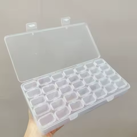 35 Grids Diamond Box Clear Jewelry Craft Storage Container Diamond Painting Embroidery DIY Art Craft Accessory Organizer Case