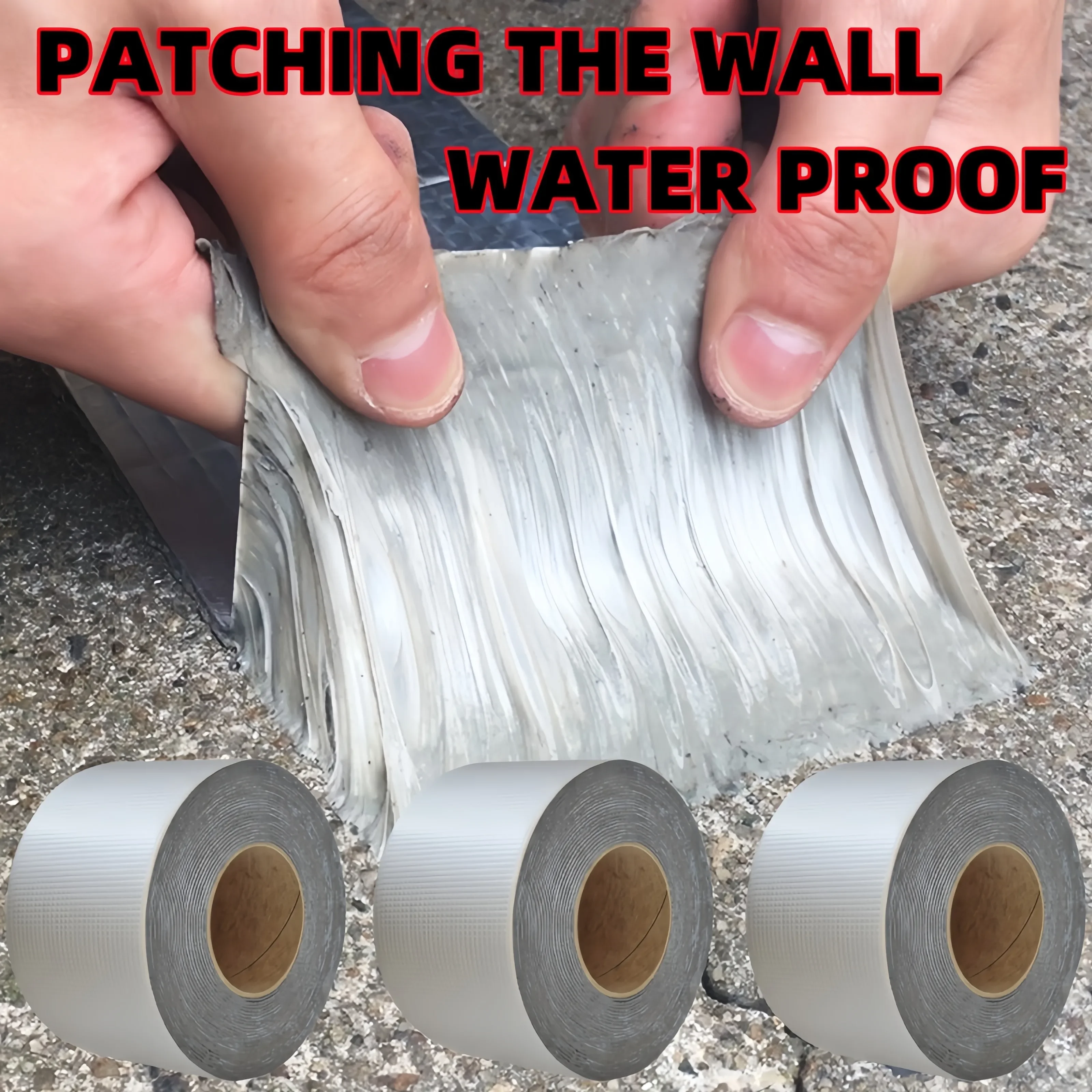 Butyl Patching Roof Waterproofing Tape Roof Tile Crack Self-adhesive Aluminum Foil Waterproofing Waterproof Sealing Band Wall