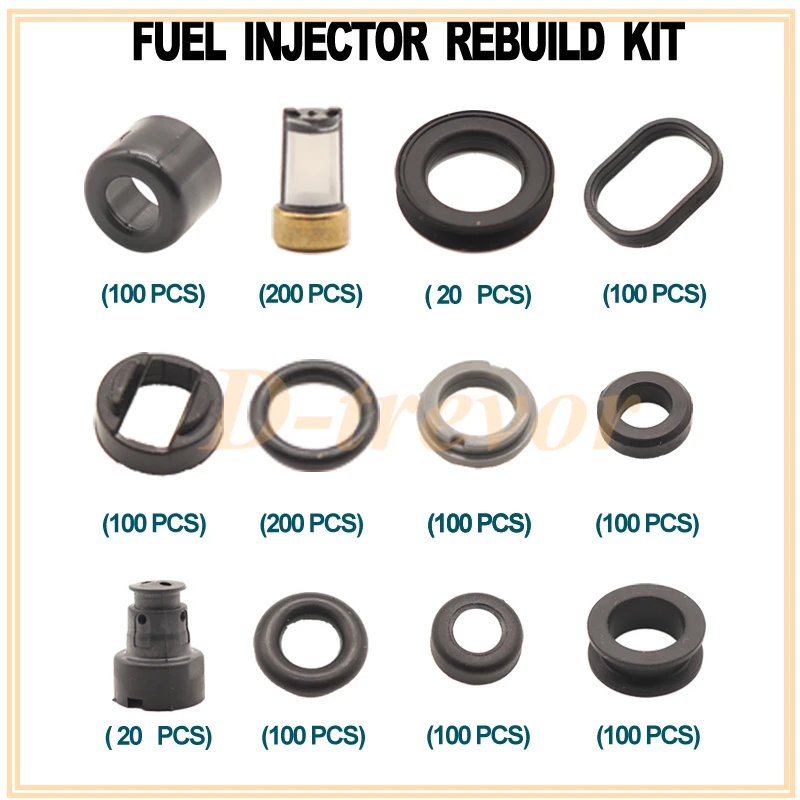 1240pieces Fuel injector nozzle repair kit for Toyota cars 12 kinds Compliant with 90% of the car