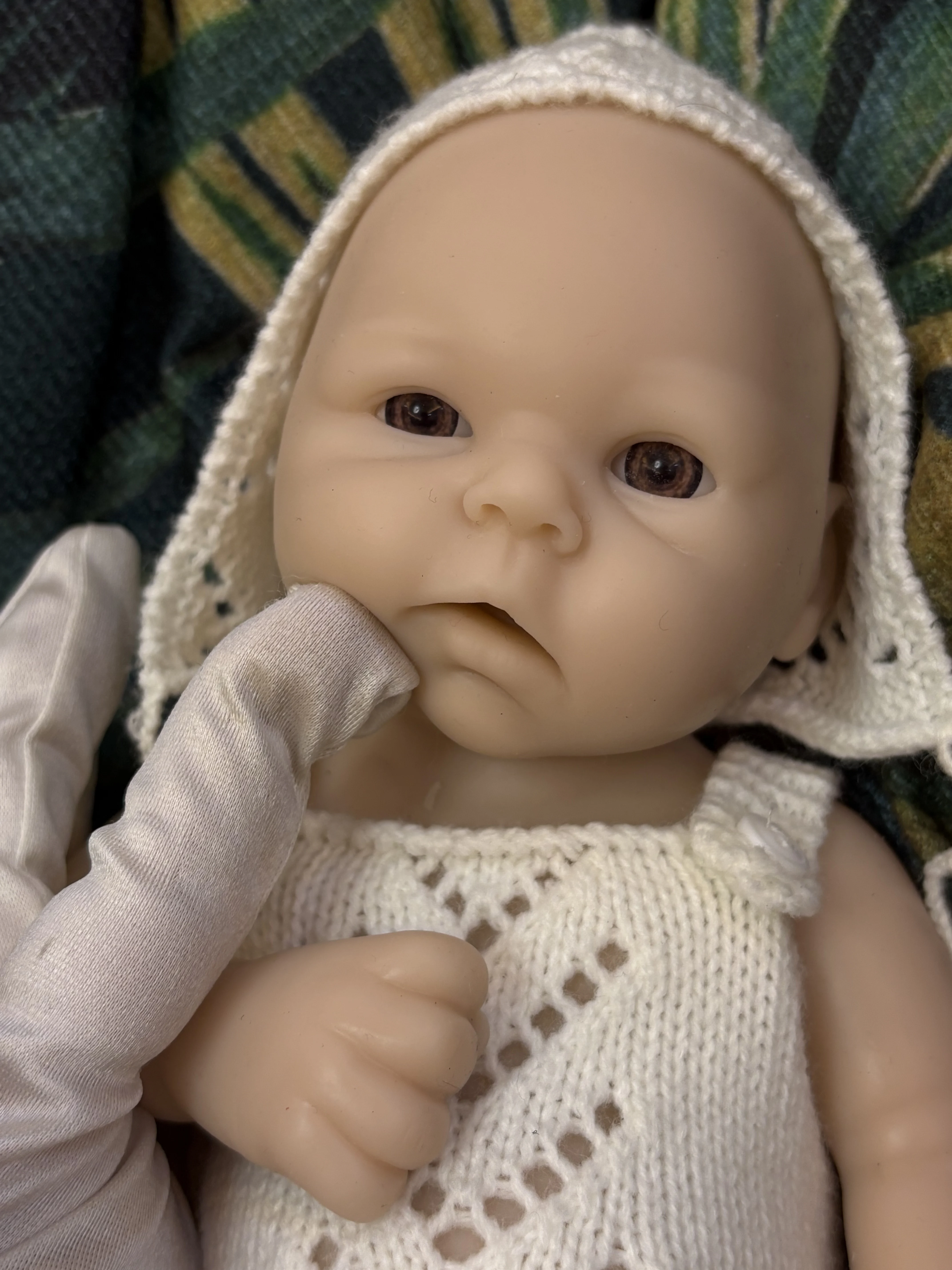 13 Polegada olhos abertos bebe reborn de silicone menina boneca com boca aberta & corpo lavável toque macio boneca de silicone recém-nascido