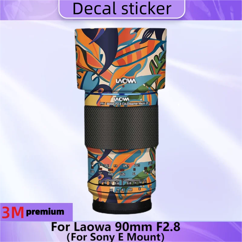 

For Laowa 90mm F2.8 Decal Skin Vinyl Wrap Film Camera Lens Body Protective Sticker Coat FF II 90mm F2.8 For Sony E Mount