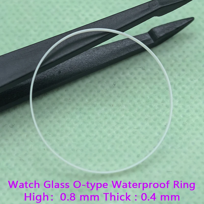 2/5 PCS Watch Glass Gasket Internal Dia 18-40mm High 0.8mm Thick 0.4mm O-Ring Watch Glass Waterproof Ring for Watchmaker image 5