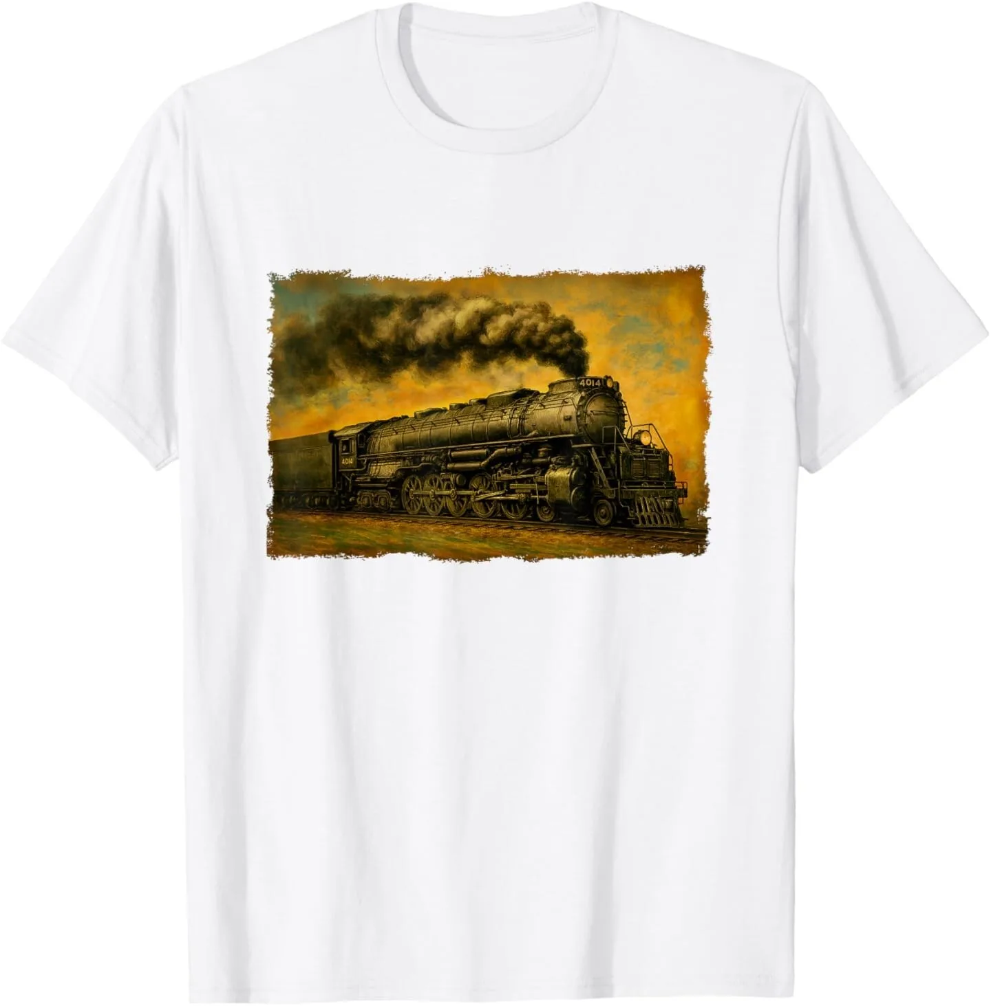 

Steam Engine Locomotive Train Vintage 1940s Railroad Big Boy T-Shirt