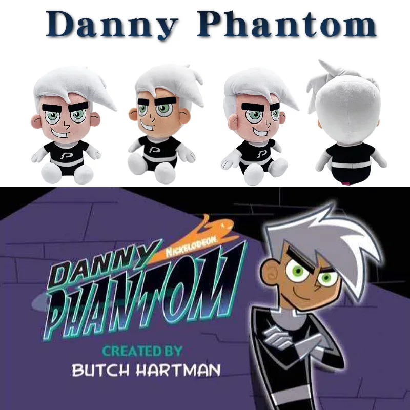 Danny Phantom Plush Cartoon Character Stuffed Doll 22cm Anime Peripheral Collectible Toy For Fans Home Decor Gift