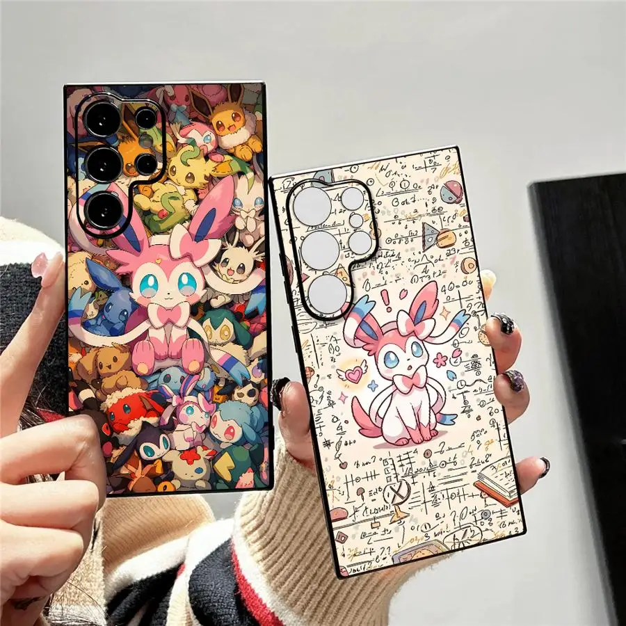 Phone Cover Case for Samsung Galaxy S26 S24 Ultra S23 S22 S21 Plus S25 Edge Note 20 10 Ultra S20 FE P-PokemonS Cartoon Eevee