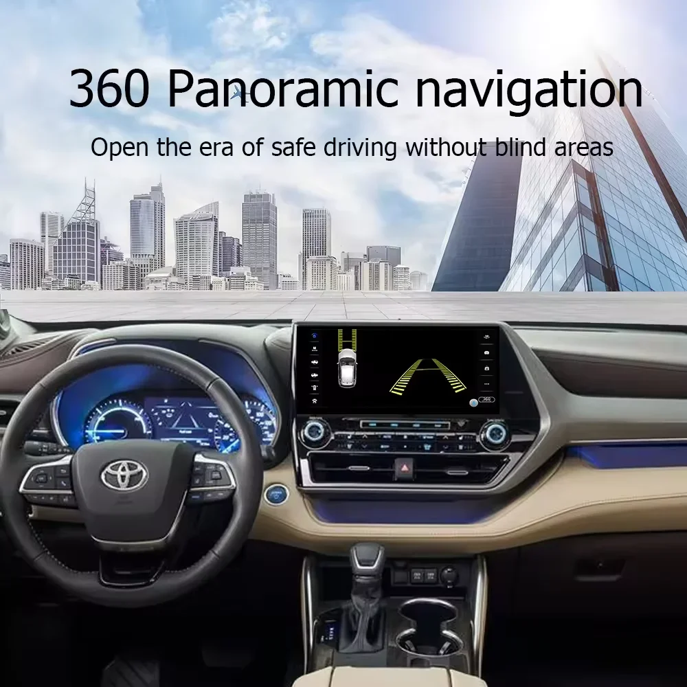 Lelv 12.3 "Android 13 Qled Schermo Per Kluger Highlander 2021 2022 Autoradio Multimediale Gps Lettore 2 Din Carplay