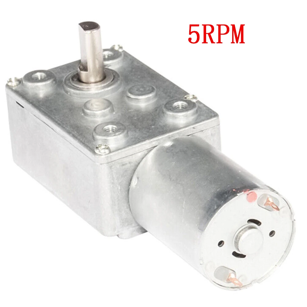 12V Screw Torque Gear Motor High Power Slow Runner Suitable for Various Applications Vertical Output Shaft No load Speed Options