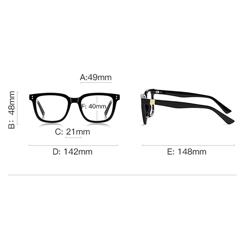 Peekaboo classic big glasses frame for men clear lens TR90 square glasses anti blue light male retro acetate transparent blue