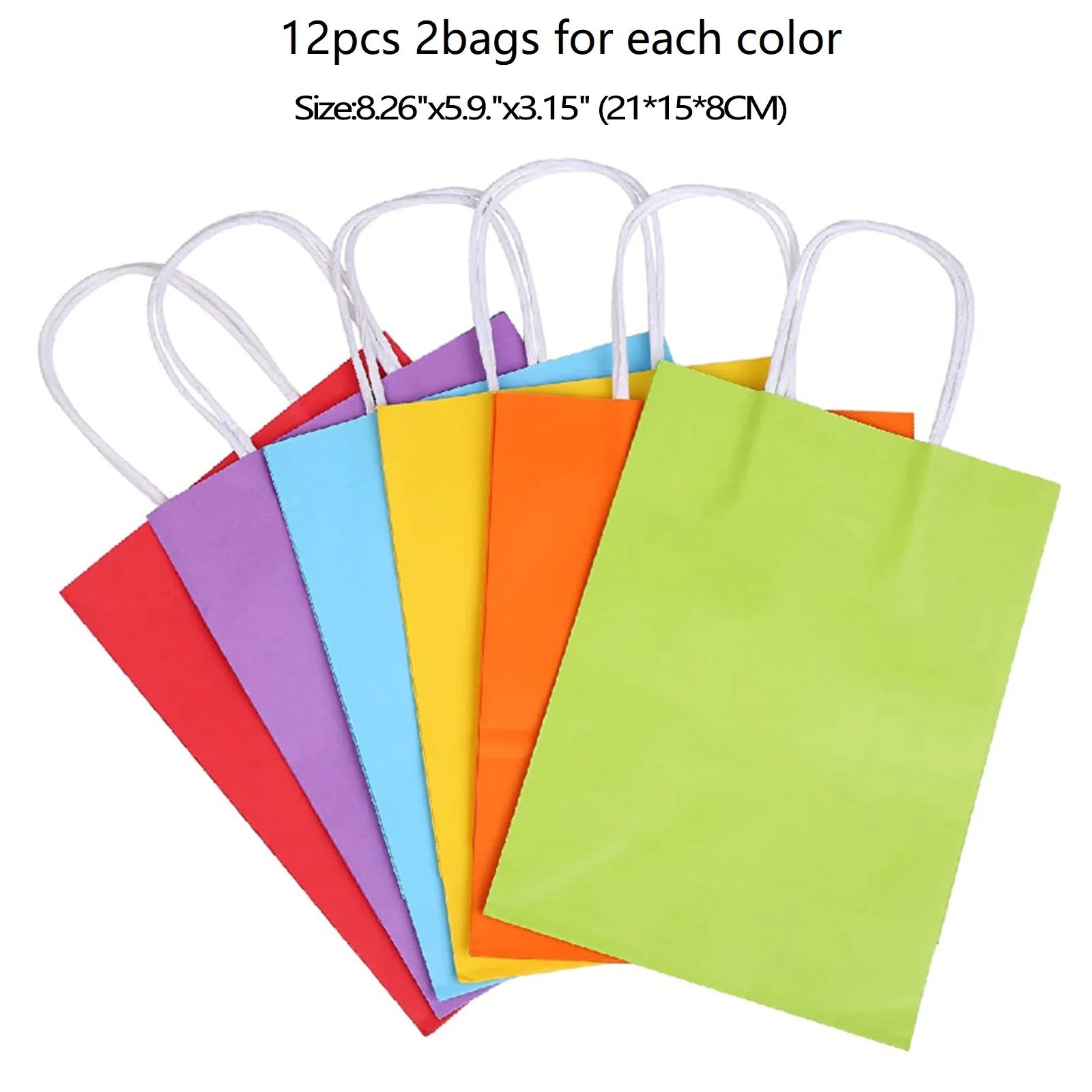 

12pcs/Lot Small Gifts Bag Used for Packing Candy Colorful Kraft Paper