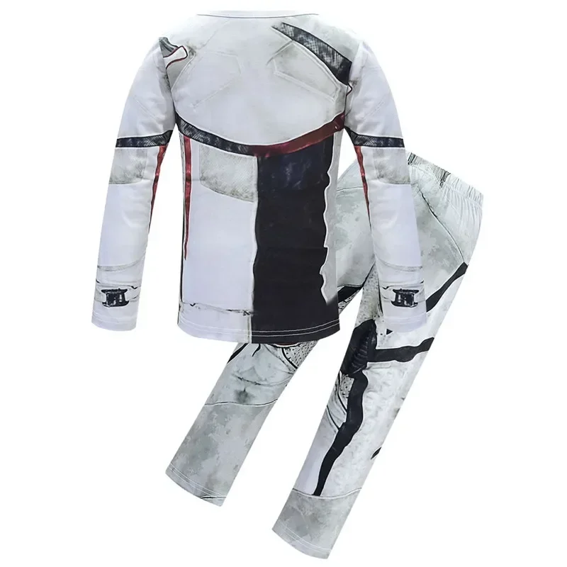 Costume di Halloween per bambini Discendenti 3 Jay Carlos Costumi Cosplay Zentai Divertente vestito da festa 3D Tuta T-shirt Pantaloni Set di abbigliamento