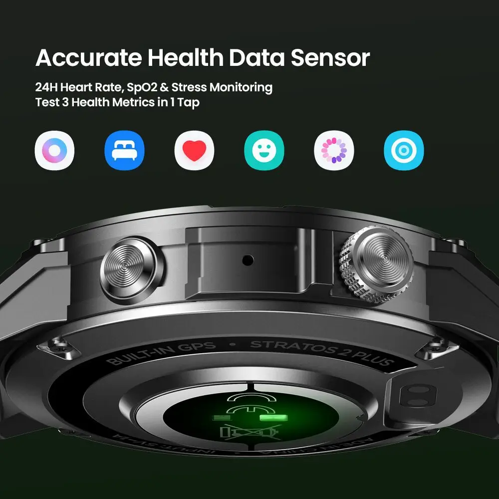 Zeblaze Stratos 2 Plus GPS الساعات الذكية للرجال والنساء البوصلة مقياس الارتفاع الجوي بلوتوث مكالمة هاتفية أوم reloj inteligente #4