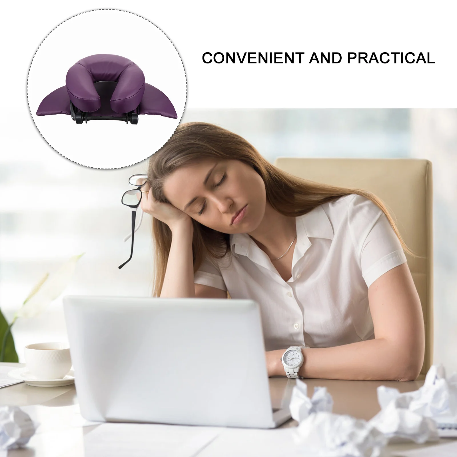 

1pc Facial Pillow Nap Cushion Massage Bed Therapy Support Adjustable Angle Office Sleep Comfort Durability Practical Gift