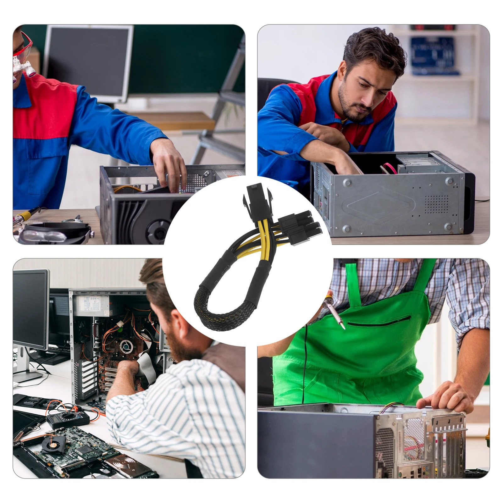 

Supply 8Pin To For Desktop Motherboards Low Resistance Long Flexible For Easy Setup Splitter Gpu Extension Graphics Card