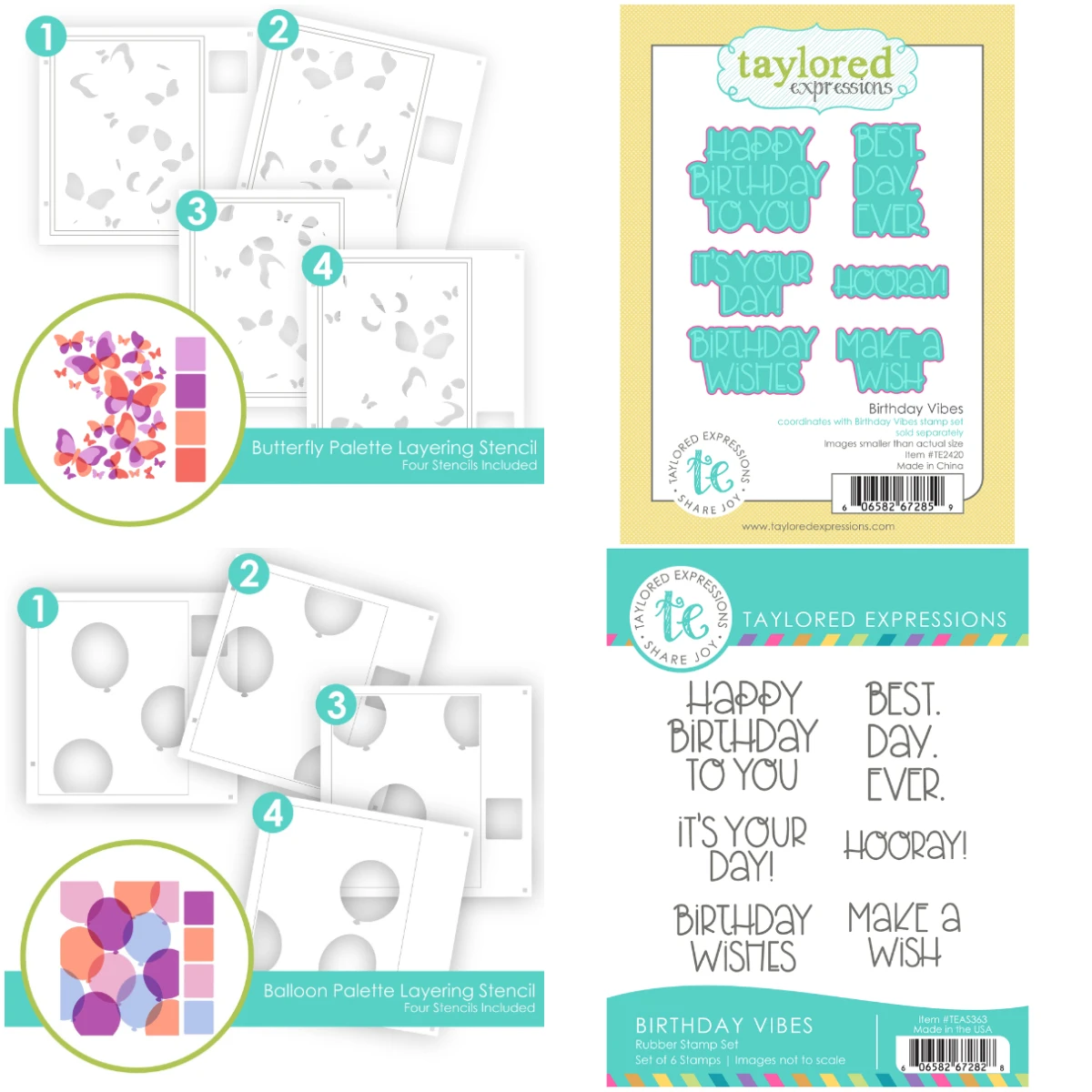 

2026 Balloon Palette Layering Stencil Clear Stamps and Metal Cutting Dies Sets for DIY Craft Making Greeting Card Scrapbooking