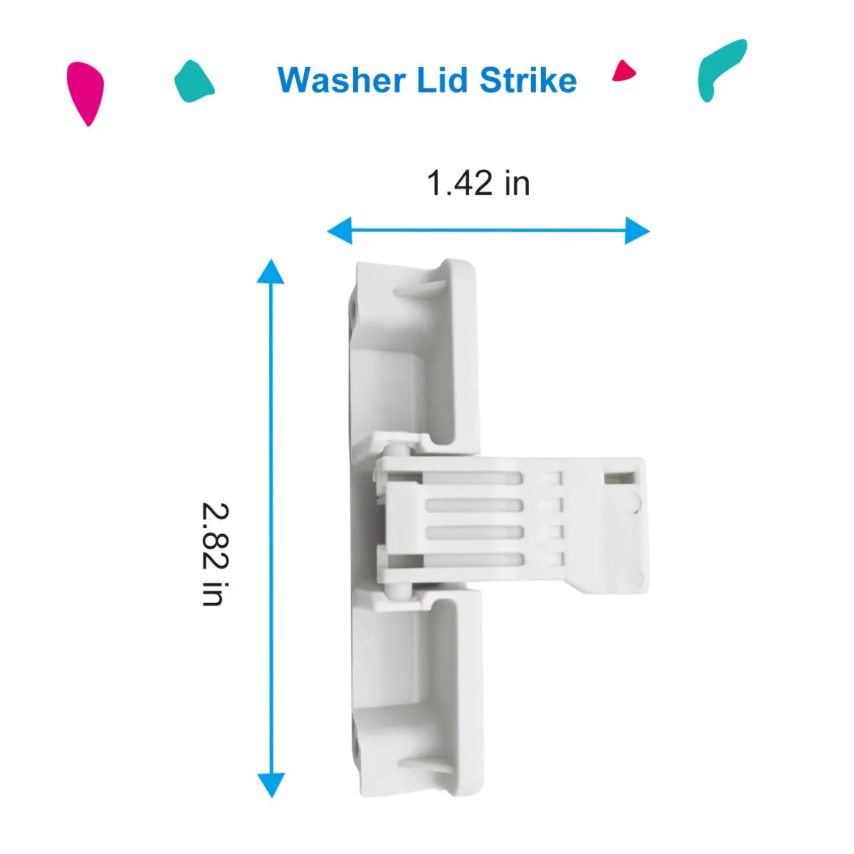 W10837741, W10714899 Washer Lid Strike Fits for whirlpool, kenmore, may-tag, amana, admiral, crosley, inglis, roper