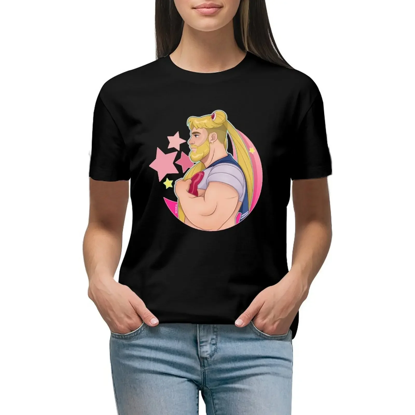 

Футболка Serene, футболка с коротким рукавом, милая одежда, блузка, футболки оверсайз для женщин