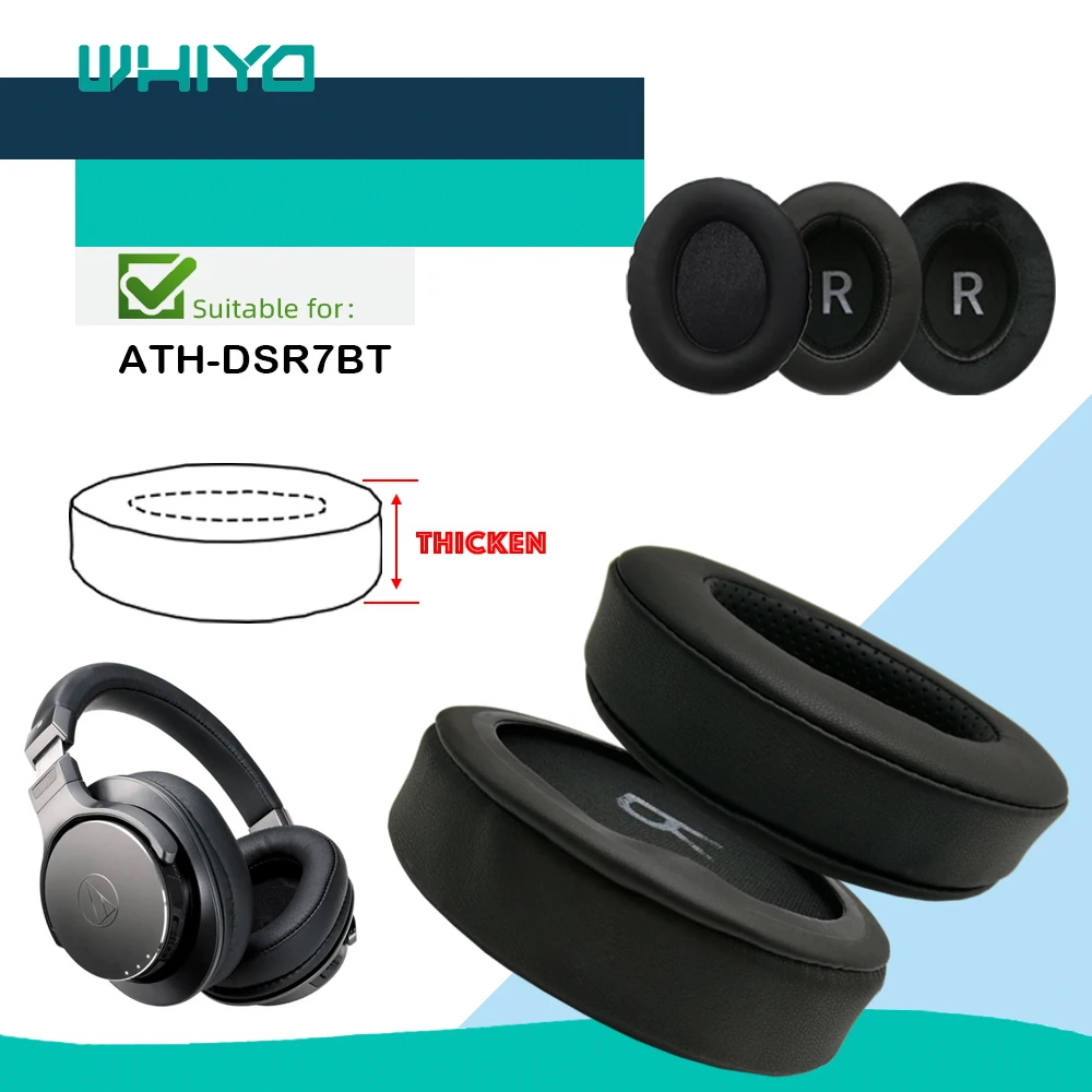 

Whiyo Сменные амбушюры для ATH-DSR7BT, бархатные подушечки для наушников